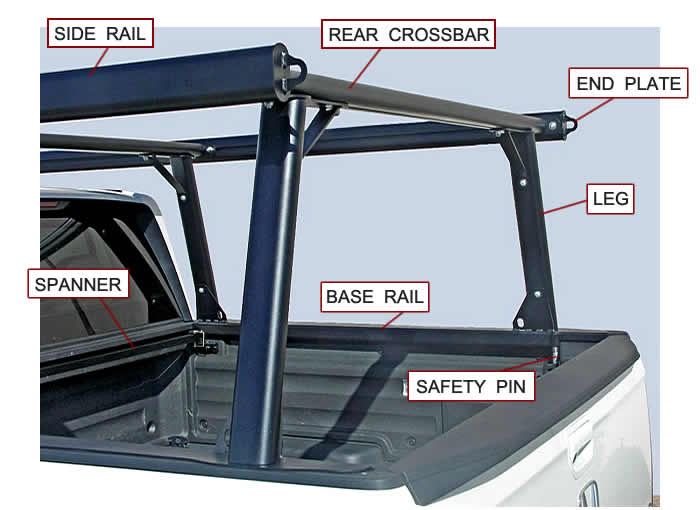 RIDGELINE 6 RACKS Honda Ridgeline Bed Rack